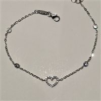 Bracciale Fanton Gioielli Donna BRACCIALI ORO in Oro bianco Cubic Zirconia BROR-192-52